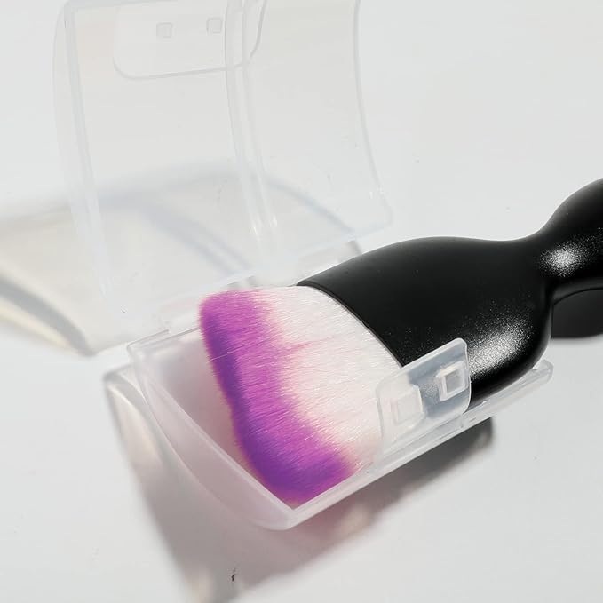 AOCISKA Car Interior Detailing Brush,Soft Bristle Cleaning Brush Car Detailing Brush Dusting Brush,Car Interior Cleaning Tool,Auto Detail Brush Car Dash Duster Brush (Black&Purple with Cap)