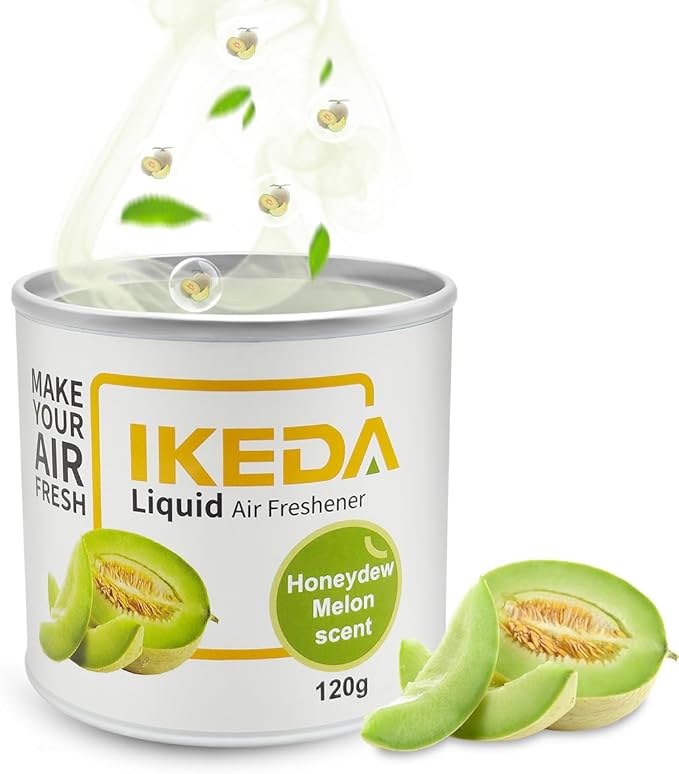 Car Air Freshener: Honeydew Melon Scent Liquid Cans | Odor Elimination | Smoke Smell Remover | Strong Long-Lasting Fragrance | For Auto Home | 4.23 oz | 1 pack