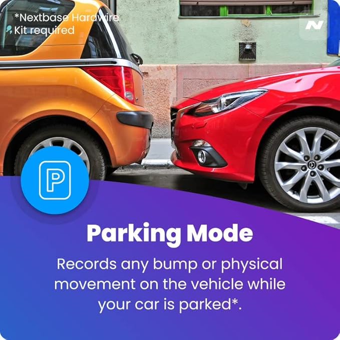 Nextbase 222XR 1080p Dash Cam + Rear Cam HD in Car Mini Camera with Parking Mode, Night Vision, Automatic Loop Recording and File Protection, Reliable and Durable