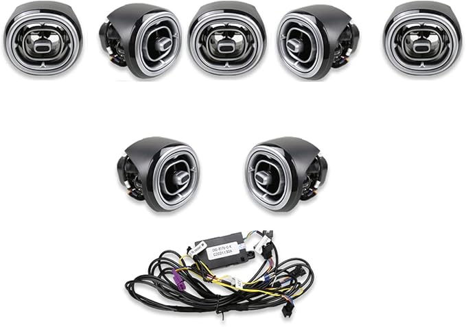7pcs Turbine Air Vent LED Ambient Light Kit 64 Colors Replacement for Benz GLC Class X254 2023-2024year