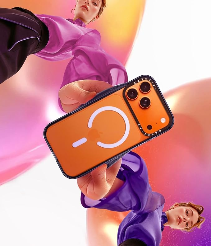 CASETiFY Impact iPhone Air Case [Slim/Compatible with Magsafe / 8.2 ft. 4X Military Grade Drop Protection] - Chrome Doodles - Clear Black