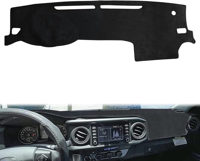 auovo Dashboard Cover Mat Compatible with Toyota Tacoma 2016 2017 2018 2019 2020 2021 2022 2023 Anti-Slip Dash Cover Dash Carpet Cover Sunshield Protector