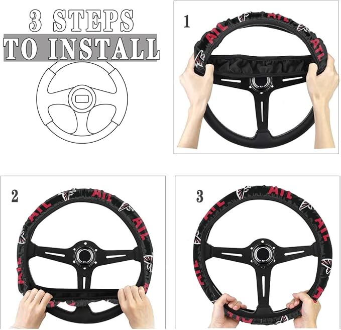 Universal Car Steering Wheel Cover, Automotive Vehicle Accessory (L-FXPT-Lieyi)