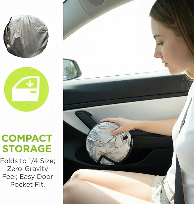 Windshield Sun Shade for Car, Cute Husky & French Bulldog Car Windshield Sunshade, Funny Dog UV Heat Shield, Foldable Automotive Sun Shade for Cars SUV Trucks
