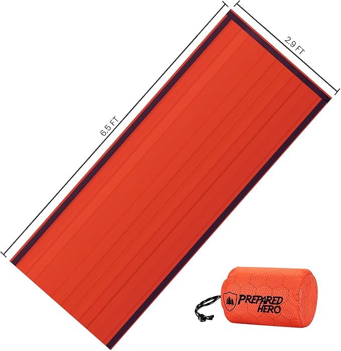Prepared Hero Survival Bag - Emergency Sleeping Bag, Thermal Bivy Sack for Camping, Hiking, Outdoor. Lightweight, Portable, Survival Shelter