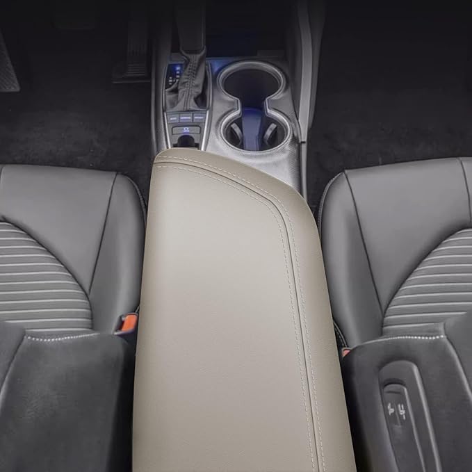 AOMSAZTO Console Covers for 2018-2022 2023 2024 Toyota Camry Armrest Covers for Toyota Camry Beige