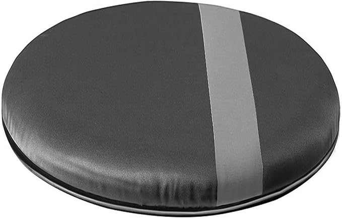 HealthSmart 360 Degree Swivel Seat Cushion, Chair Assist for Elderly, Swivel Seat Cushion for Car, Twisting Disc, Gray Stripe, 12.5 Inches in Diameter