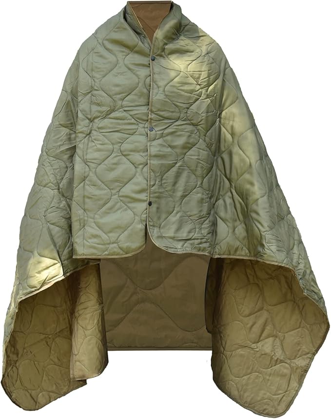Poncho Liner Military Insulation Blanket Camo with Compression Carry Bag for Outdoors Hiking Jungle Hunting Gear