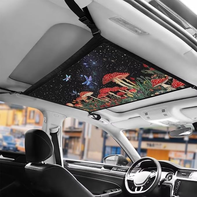 Dragonfly Mushroom Car Roof Storage Bag Multi-Purpose Seat Organizer All Car Storage Organizers One Size Inner Car Accessories