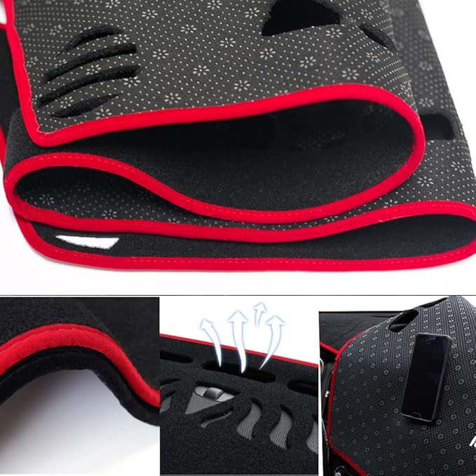 for Ford Bronco Sport 2022 Dashboard Cover,Dash Board mat,Car dashmat Dashboard Covers,Interior Dash Board Cover mat,Red