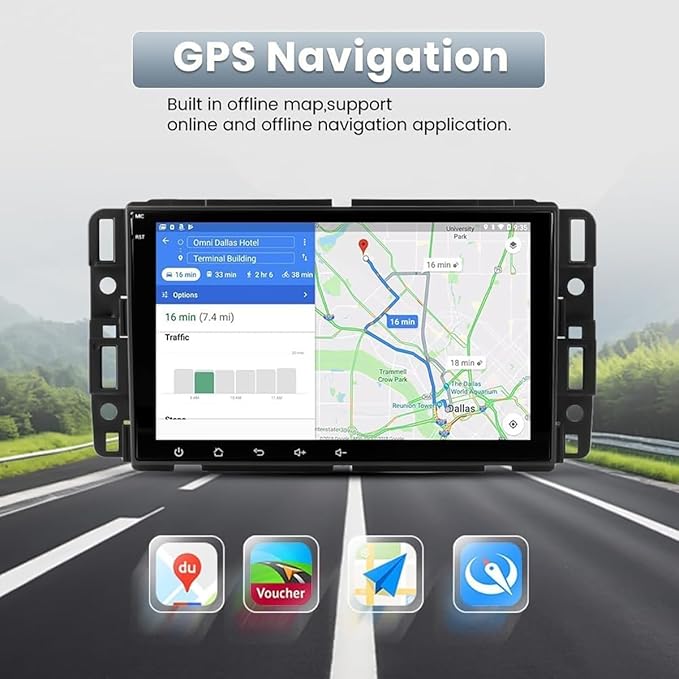 4+64G 8Inch Android 14 Car Radio Stereo Upgrade for Chevrolet Impala 2006-2013 w/Wireless Carplay Android Auto Double Din Touch Screen GPS Navigation Head Unit Radio Bluetooth WiFi FM Backup Camera