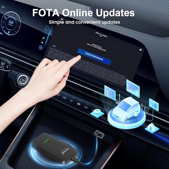 Carlinkit Wireless CarPlay & Android Auto Adapter CP2A PRO 3-in-1 Android(2+16G) System for OEM Wired CarPlay Cars, Support Netflix/You Tube/TikTok Lite, with USB-A/C from 2016 & iOS 10+/Android 11.0+
