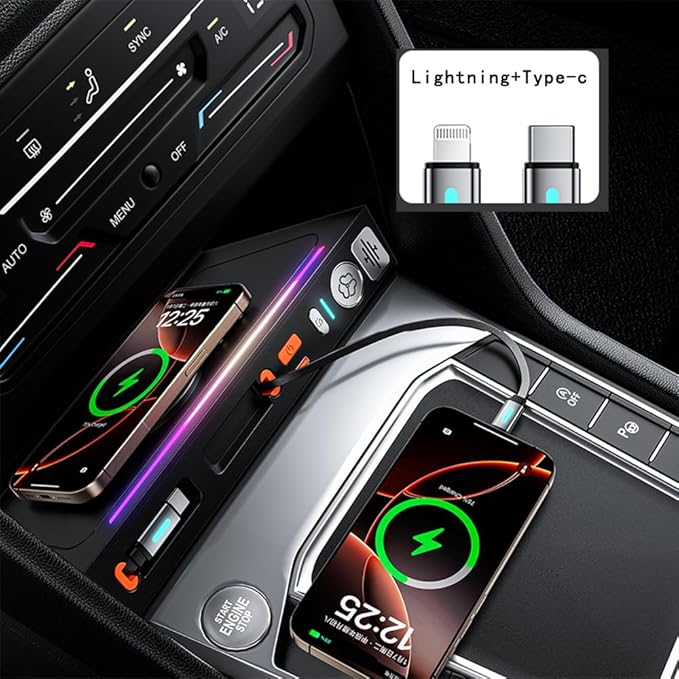 Wireless Charging for tiguan Accessories， Fast Charging Car Dock, Car Air Freshener 15W - Qi Charger, Charging Station for Apple iPhone 17, iPhone 16/15/14 Series, AirPods, Samsung Galaxy S25 S24
