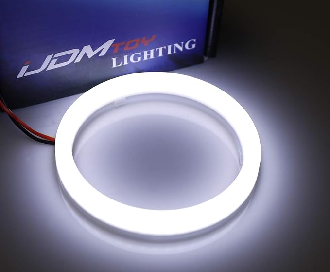 iJDMTOY Frosted Surface 6000K Xenon White SMD LED Angel Eyes Halo Ring Kit Compatible with Nissan 2006-2009 350Z, 2010-2020 370Z Fairlady Z