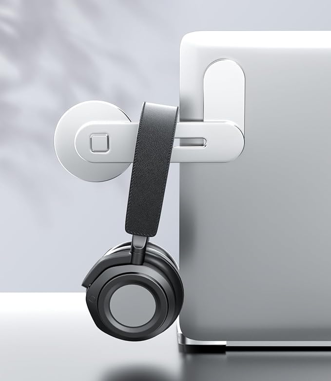 CloudValley Magnetic Phone Holder for Laptop Designed for iPhone 17/16/15/14/13/12 MagSafe, Adjustable Phone Monitor Side Mount, Slim Portable Foldable Computer Expansion Bracket, Silver