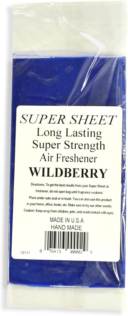 Super Sheet Small (7.5"x3.75") Under Seat Car Air Freshener (Wildberry)