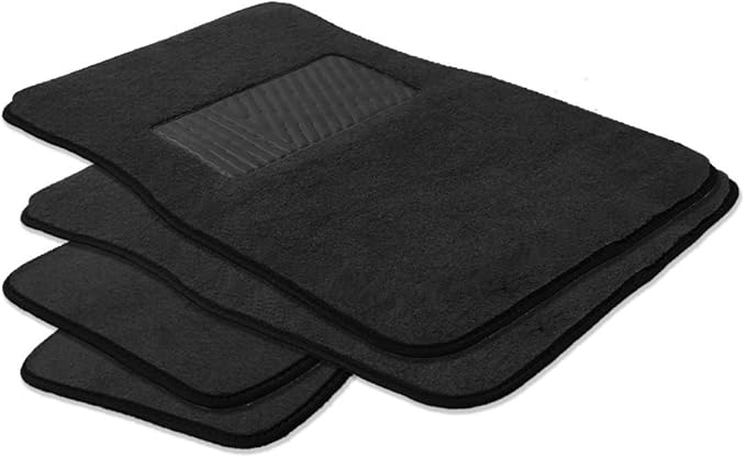 FH Group Car Floor Mats - Carpet Floor Mats for Cars, Universal Fit Automotive Floor Mats, All Purpose Car Floor Mats, Carpet Protector Mat for Most Sedan, SUV, Truck Floor Mats Black