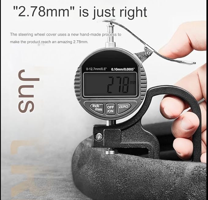 Quick Install Sporty Suede Steering Wheel Cover Universal fit All 14½ to 15 inches Car SUV Pickup 14.5 to 15 O or D Shaped Steering Wheel