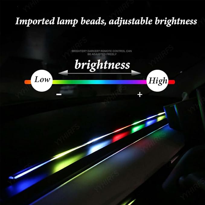 Dynamic RGB Interior Light Kit, Led Lights for Car with Dynamic Color Chasing, Adjustable Brightness for Lnterior Into A Dynamic and Colorful Space (1 Kit + 4 Faros)