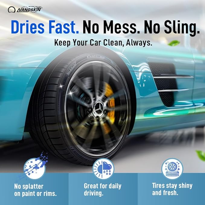 Nanoskin WET LOOK All Season Dressing 16 Oz. - Exterior Rubber & Plastic Solvent Based Dressing for Car Detailing | Produces a Deep, Rich, Long Lasting shine | Safe for Cars Trucks, Motorcycles, RVs