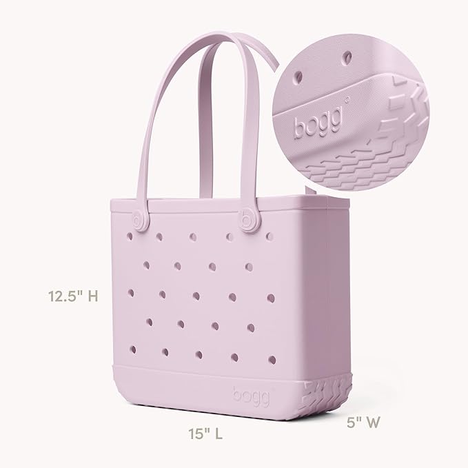 BOGG BAG Medium Tote – 15” x 12.5” x 5” – Durable, Washable, Tip-proof – Beach, Pool, Boat, Work, Sports (Violet Orchid)