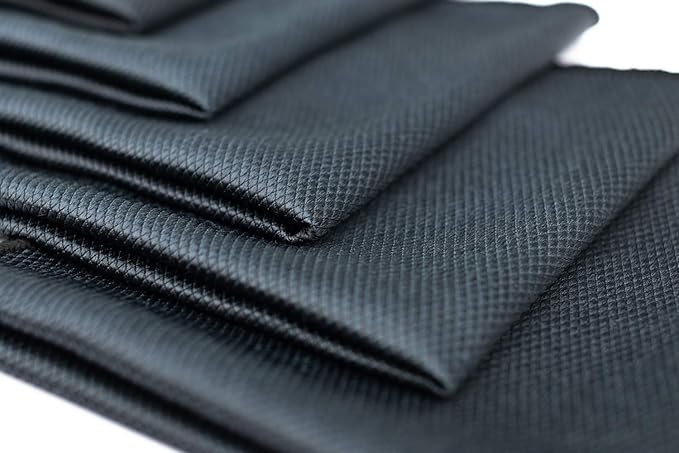 The Rag Company - Diamond Weave Glass & Window - Detailing Towels to Polish Mirrors & Chrome, Snakeskin Like Texture, Lint-Free, Streak-Free, 280gsm, 16in. x 16in, Black (6-Pack)