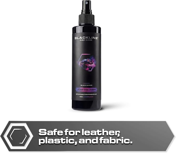 Blackline Car Care - JDM Squash Car Air Freshener, Long-Lasting, Oder Eliminator, for Cars, Trucks, SUV, or Home Use - 8 fl OZ - Air Freshener - JDM Squash Spray