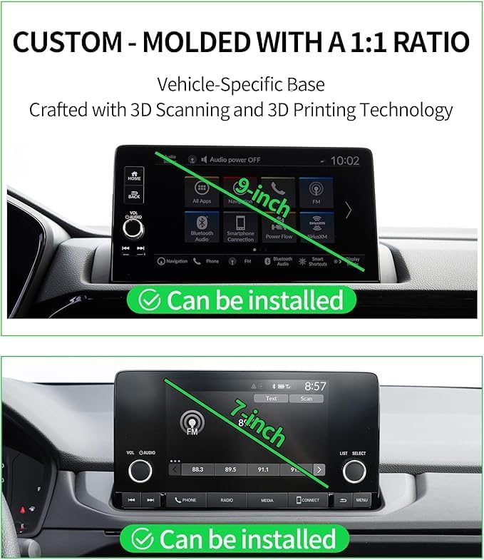Car Phone Holder for Honda Pilot 2023 2024 2025 2026 Accessories Apply to 7/9 Inch Touch Screen Fixed Clip Magnetic Cell Phone Mount Hands-Free 360 Degree Rotation