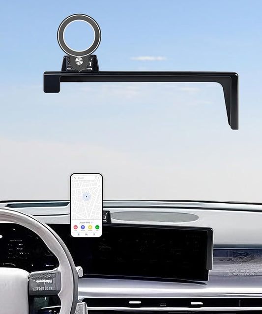Car Phone Holder for 2025 Hyundai Ioniq 9 Accessories Apply to 12.3 Inch Touch Screen Fixed Clip Magnetic Cell Phone Mount Hands-Free 360 Degree Rotation