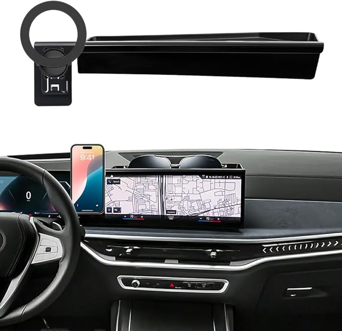 Car Phone Holder for 2026 2025 2024 BMW X5 X6 /2026 2025 2024 2023 BMW X7 14.9-inch Screen, 360° Rotation Cell Phone Mount Compatible with MagSafe
