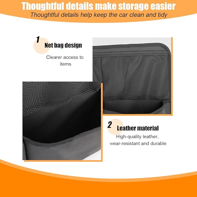 Car Trunk Organizer, Oxford Fabric Large Capacity Waterproof Vehicle Backseat Trunk Organizer, Multi-Pocket Auto Interior Storage Bag Accessories, Universal for SUV Sedan Truck