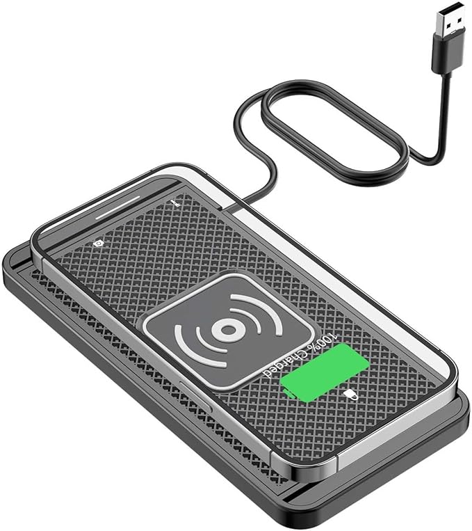 Car Charger for Toyota Tacoma 2000-2025, Non-Slip Dashboard Phone Charger Mat, Type C/USB Fast Car Charging Pad, Car Interior Accessory,1M-USB