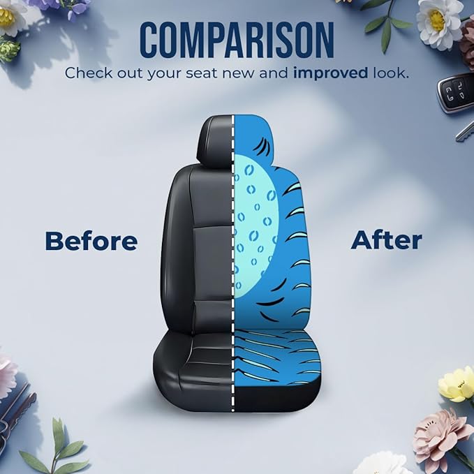 GENANY Kpop Blue Tiger Car Seat Covers Set of 2, Breathable Front Seat Covers for Truck Sedan SUV, Kpop Anime Car Accessories, Kpop Gift for Women Men