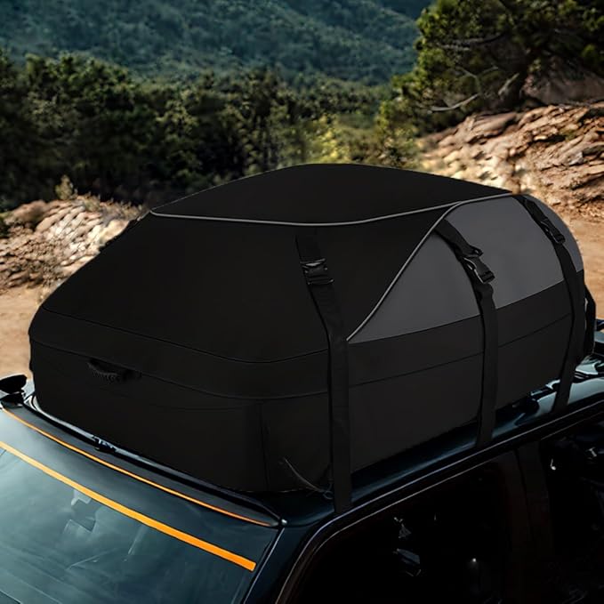 Car Roof Rack Luggage Bag, Rooftop Cargo Carrier Roof Bag Waterproof Vehicle Soft-Shell Roof Luggage, with Lacing Strap, Safety Hook (160 * 110 * 45cm)