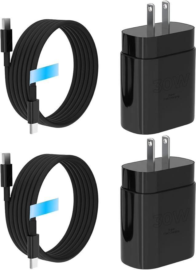 iPhone 16 15 Charger Fast Charging, 30W USB C Charger Block 10FT Cable for iPhone 15 16 Plus Pro Max/iPad Pro/AirPods, PD USBC Power Adapter Wall Plug with Extra Long Type C to C Cord (Black, 10FT)