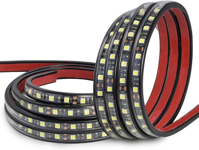 MICTUNING 2Pcs 60 Inch White LED Cargo Truck Bed Light Strip Lamp Waterproof Lighting Kit with On-Off Switch Fuse 2-Way Splitter Cable Compatible with Pickup RV SUV and More