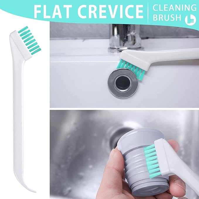 Lumkew Small Cleaning Brushes for Small Spaces, Tiny Household Cleaning Supplies Tools, Mini Crevice Cleaning Brush Scrub Narrow Corner Nook Track Grooves Bathroom Kitchen Home Detailing, 16 Pcs