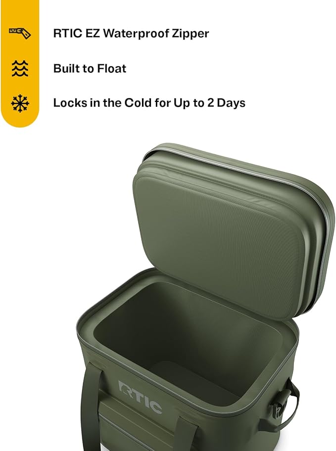 RTIC 30 Can Ultra-Tough Soft Cooler Pro, Insulated, Waterproof, Leak Proof, Portable Floating Bag for Beverage, Drink, Lunch, Outdoor, Beach, Car,Camping, Picnic, Fishing, Boat