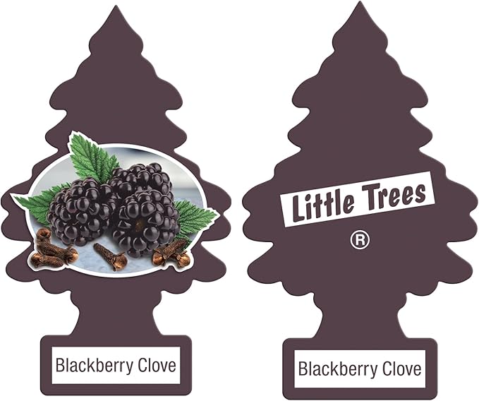 Little Trees DAS-17343 Car Air Freshener | Hanging Paper Tree for Home or Car | Blackberry Clove