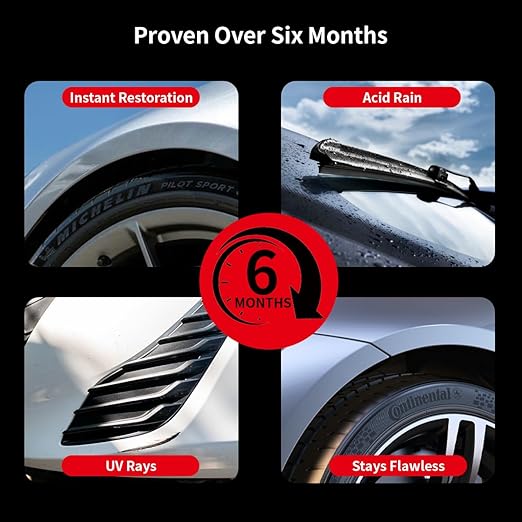 Restorer for Cars Revive Faded Plastic, Rubber Vinyl Ultimate Solution for Car Trim Restoration Protection Plastic Restorer- Ultimate Car Detailing Solution - Resists Water, UV Rays, Dirt (2.Pack)