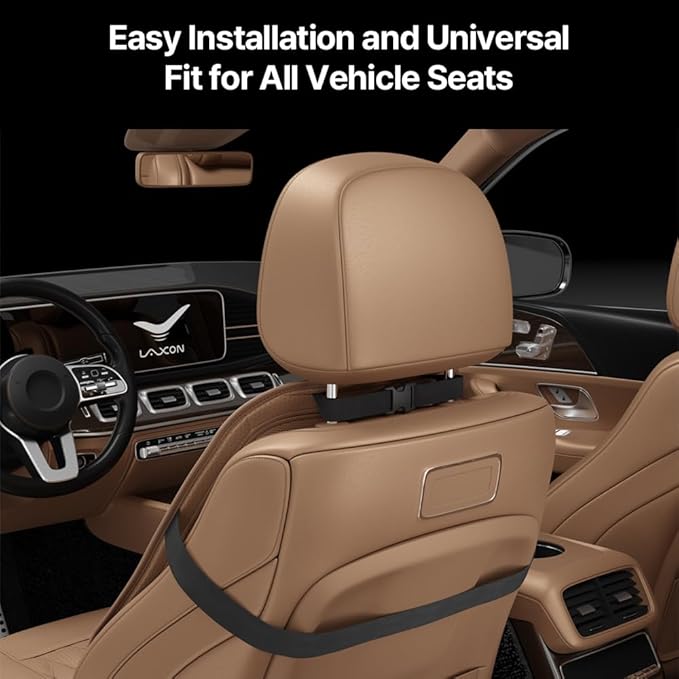 Laxon Air Massage Vehicle Seat | Car Seat Cover, Leather Cushions for Driving, Slim Comfy Design (Brown)