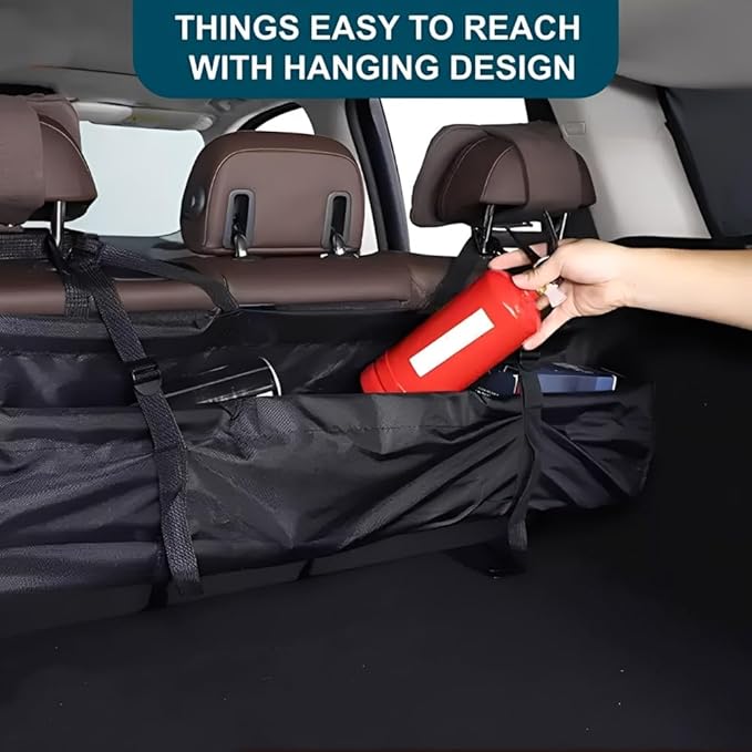 Car Trunk Organizer, Backseat Hanging Trunk Organizer, Portable Car Interior Accessories, Wear-Resistant Oxford Fabric Car Organizers and Storage for SUV, Van, Jeep