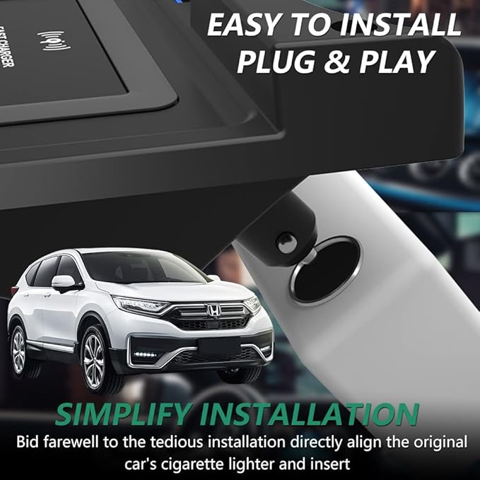 Wireless Car Charger for Honda CR-V/CRV Hybrid 2017 2018 2019, 15W Qi Fast Charging Phone Charger Pad for iPhone Galaxy, Center Console Accessory for 5th Gen CRV, Gift for Honda CR-V Owners