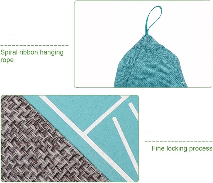 MOCOFO Bamboo Odor Eliminator Bags (4 Pack), Bamboo Charcoal Air Purifying Bag, Natural Air Fresheners & Odor Eliminators, Closet Dehumidifier, Car Air Purifier (4 Pack Triangle Shape)