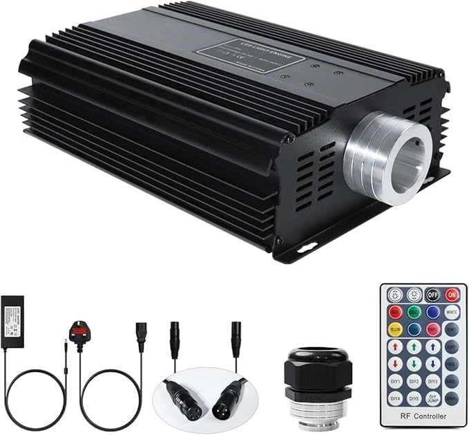 AMKI DMX 90W Light Source Engine Driver Remote/APP Control Starlight Box Motor Remote Control, Connect with DMX512 Console Decoder