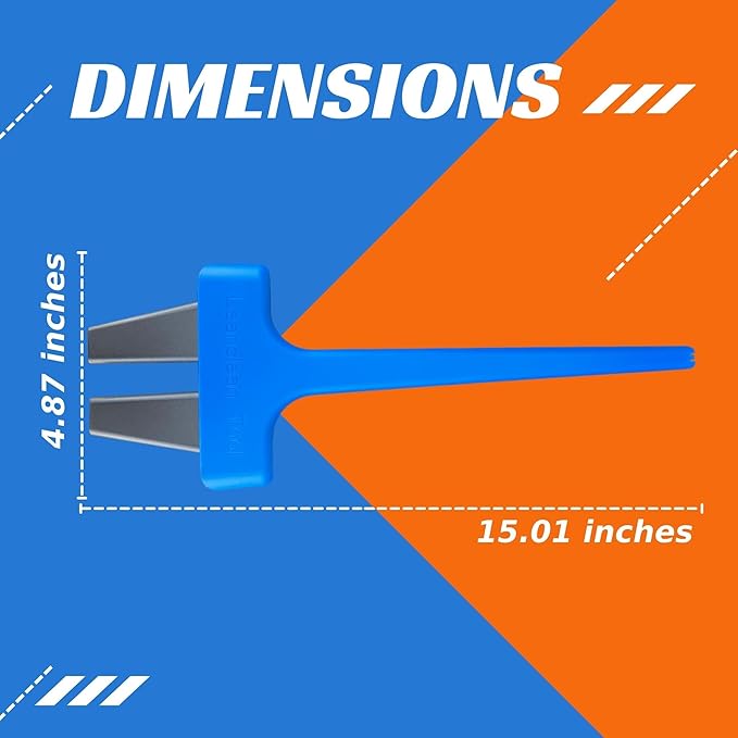 Vacuum Detail Attachment Tool | All-in-One Deepcleaning Crevice Cleaner/ Ice Scraper | The Best Car Accessories & Essentials | Wet & Dry Car Detailing Kit | Truck, Auto, & RV Cleaning Supplies (Blue)