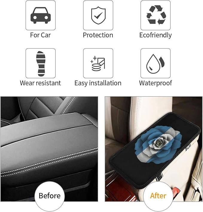 DARLEKS Car Armrest Cushion Auto Center Console Cover Pad Car Handrail Box Universal Decoration Mat