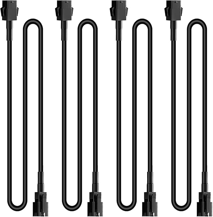 Hovano 4 PCS 60 inch/150cm 4 Pin RGB LED Multi-Color Accent Light Extension Cable Wire Cord Set for LED Motorcycle ATV Car Light Multi-Color Neon Strip Trucks Rock Lights (60 inches Cable)