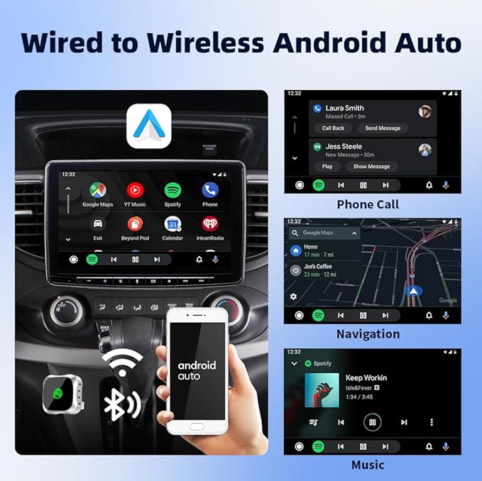 Wireless CarPlay Adapter for iPhone, Convert Wired to Wireless Apple CarPlay Adapter, Plug & Play, No Delay & Stable Control, Mini Size, USB & USB-C/Type-C for Cars 2016+ iOS10+, CarPlay Dongle Black
