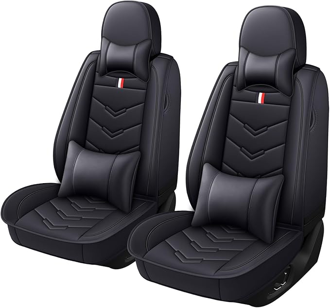 Car Seat Cover 2 Seats for Chevrolet Camaro 2000-2024, Durable Wear Resistant Waterproof Vehicle Cushion Covers, Breathable No Odor Premium Leather Vehicle Seat Covers.(Luxury,Black)